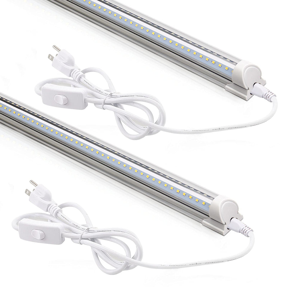 Barrina 2FT LED shop light front view offers bright, even illumination for workshops.