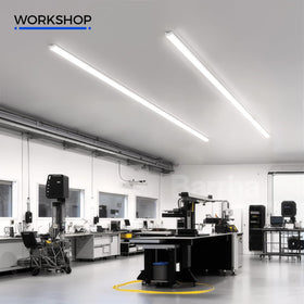Barrina 4ft LED shop light easy install with mounting clips.