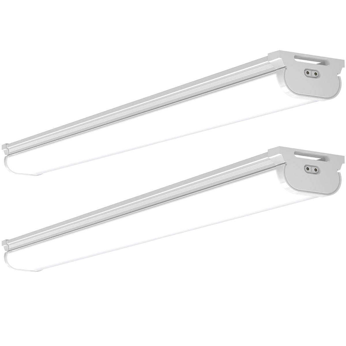 Barrina 4ft LED shop light with hidden wiring for a clean ceiling installation.