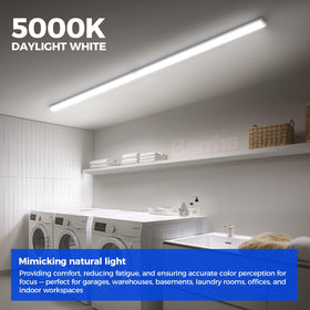 Barrina 4ft LED shop light linkable cord enables flexible multi-light layouts.