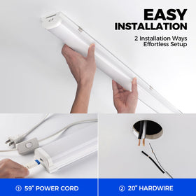 Barrina 4ft LED shop light premium PC materials for long-lasting durability.