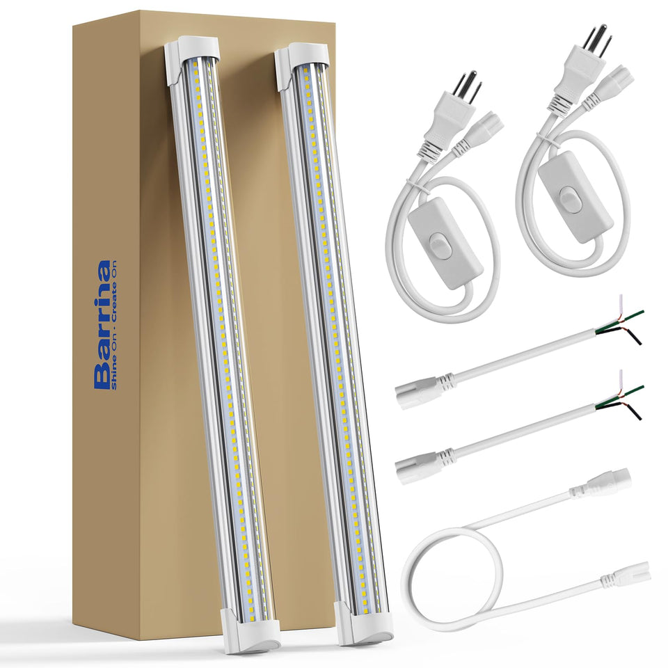 Barrina 5000K 1.5ft LED shop light provides bright daylight for workshops