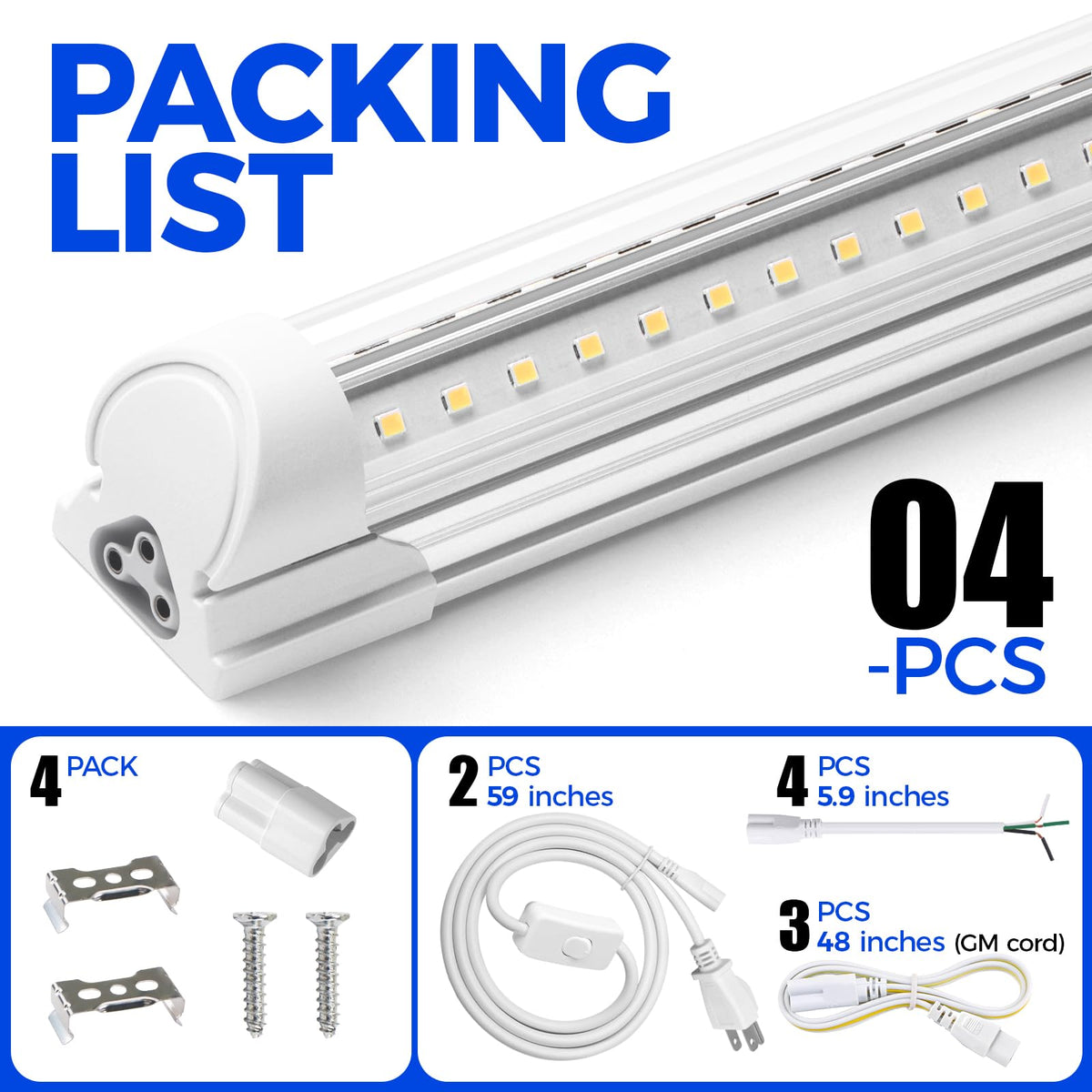 Barrina 5000K 2ft LED shop light cabinet lighting