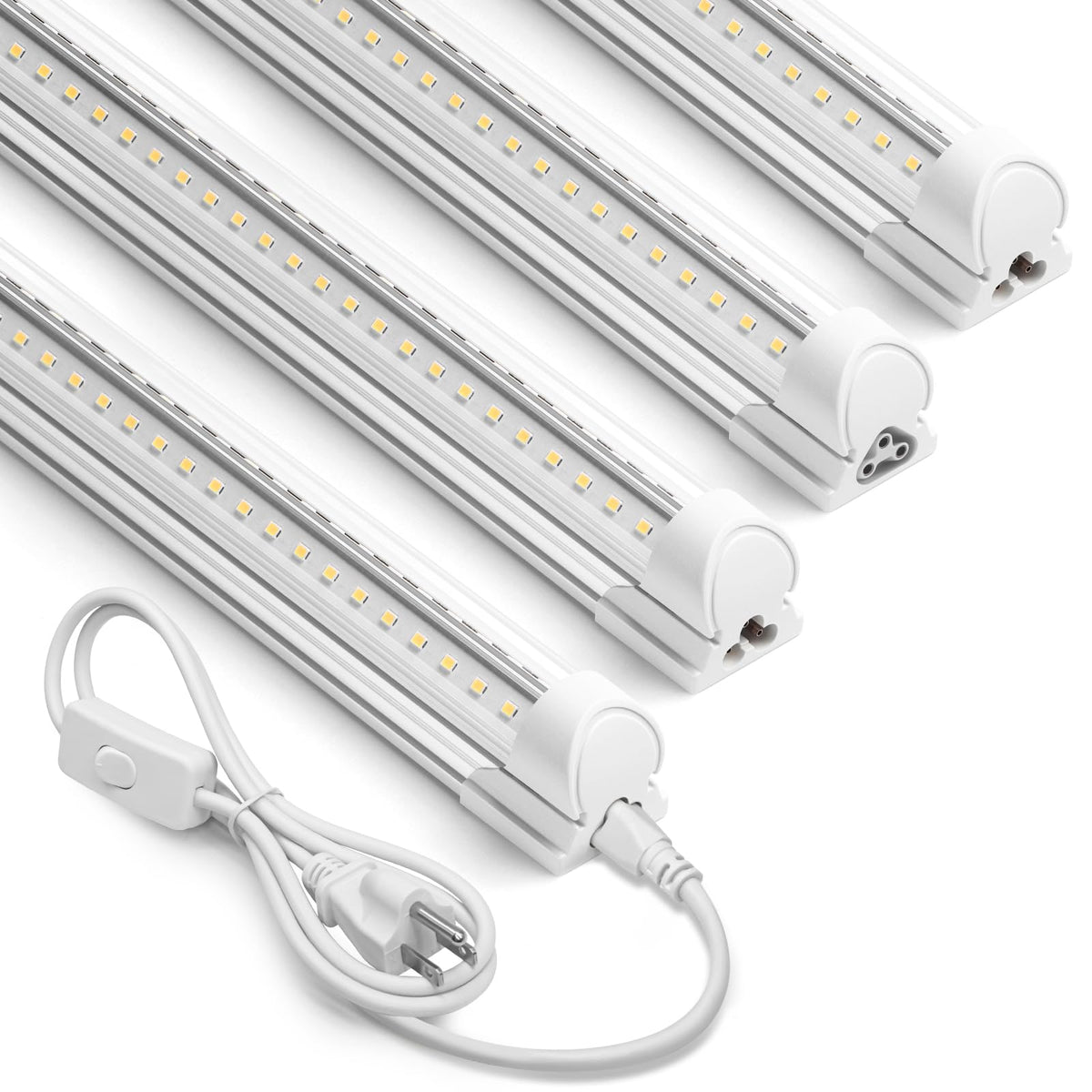 Barrina 5000K 2ft LED shop light front view with bright daylight illumination