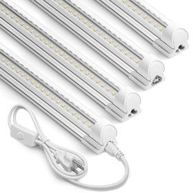 Barrina 5000K 2ft LED shop light front view with bright daylight illumination