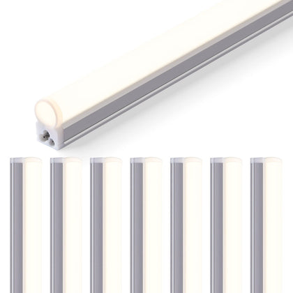 Barrina 8-pack T5 LED light close-up showing high brightness for garage spaces