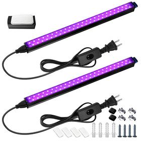 Barrina black light bar with magnetic ends for easy horizontal mounting at glow parties.