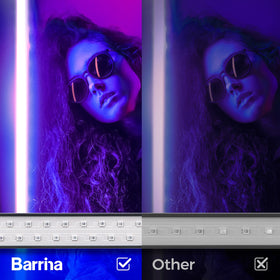 Barrina black light bar with plug-on switch simplifies on/off control.