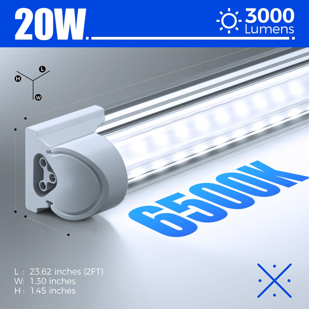 Barrina LED Shop Light 2ft ceiling-mount ease of installation.