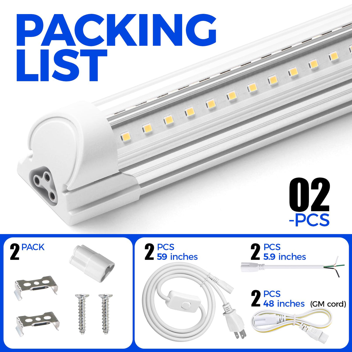Barrina LED Shop Light 2ft energy-efficient 20W for cost-effective lighting.