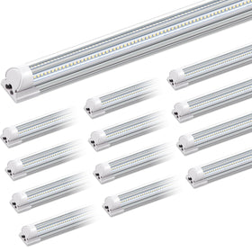 Barrina LED shop light 8ft 100W 15000lm 6500K brightens garage spaces for clear work.