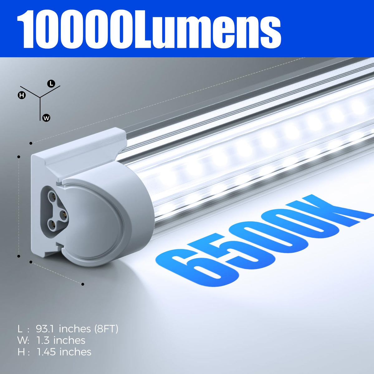 Barrina clear-cover shop lights for crisp, even light distribution