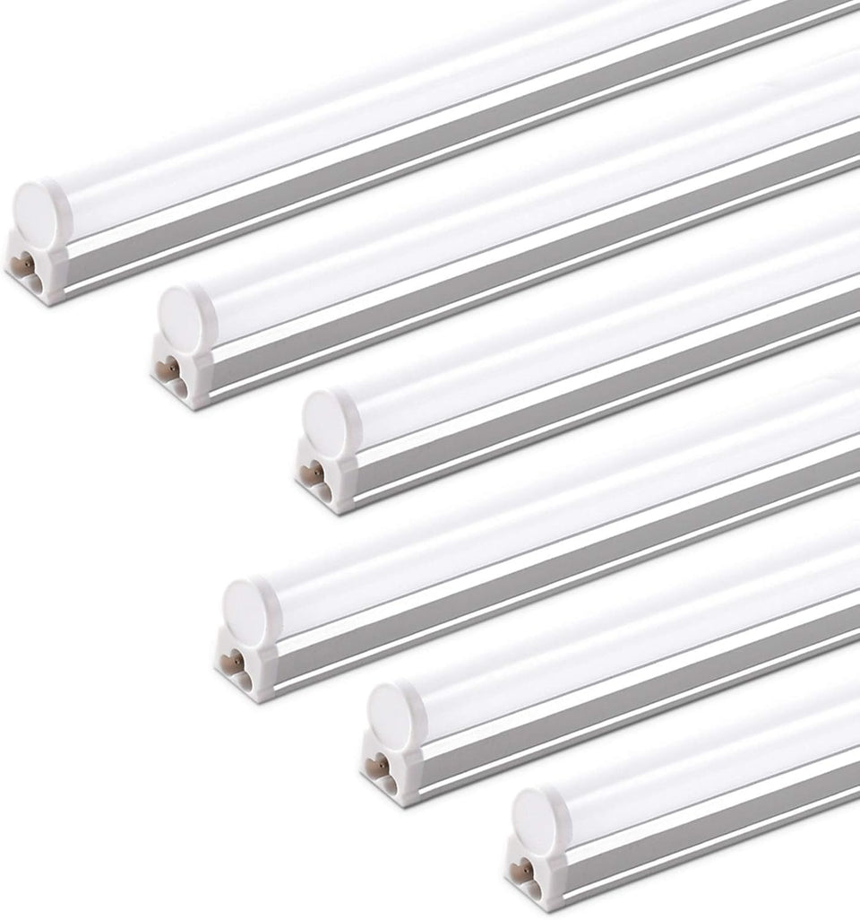 Barrina LED T5 1ft 6-pack setup for bright task lighting