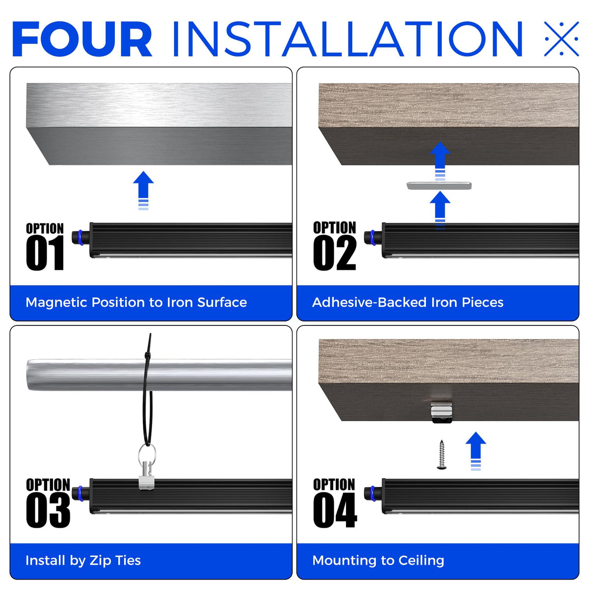 Barrina mounting kit and included screws support quick, secure installations.