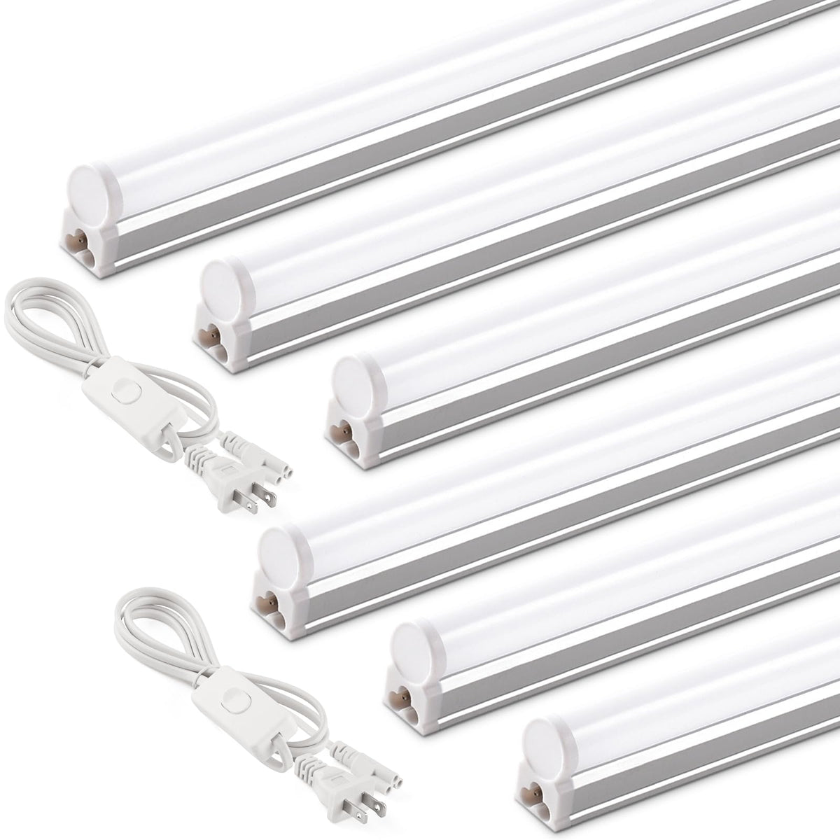Barrina T5 4ft LED Shop Light with two cords for flexible garage lighting