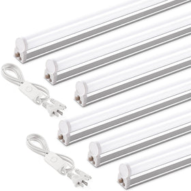 Barrina T5 4ft LED Shop Light with two cords for flexible garage lighting