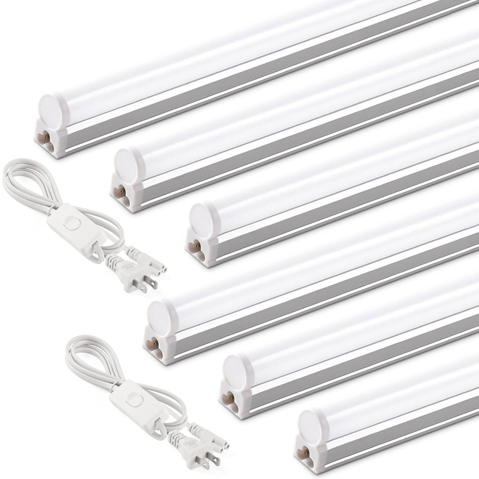 Barrina T5 4ft LED Shop Light with two cords for flexible garage lighting