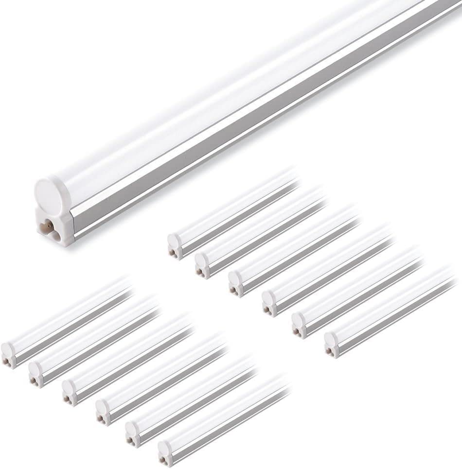 Barrina T5 LED shop light 4ft delivers bright 5000K daylight for garages.