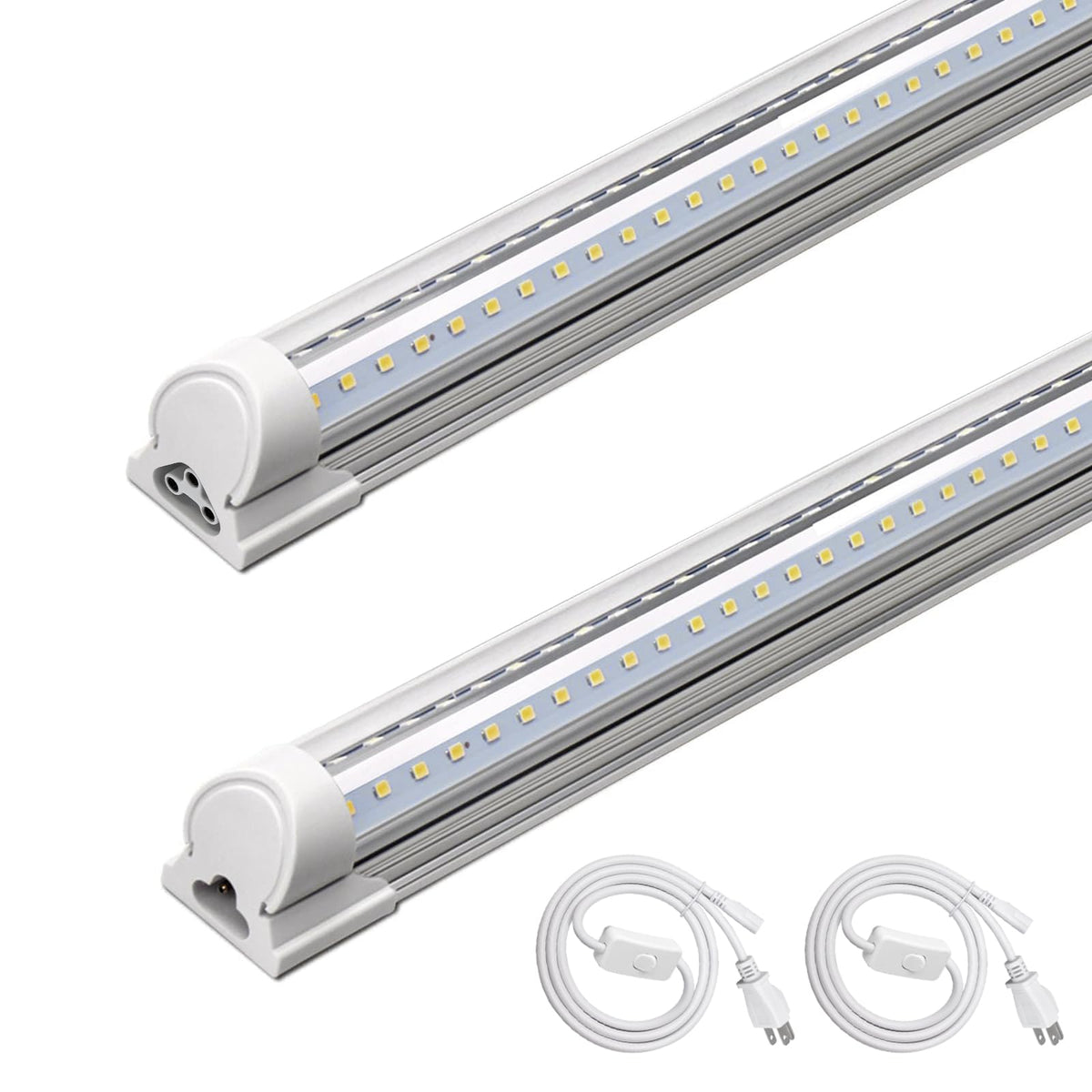 Barrina T8 LED Shop Light 4ft front view with bright, even workspace illumination