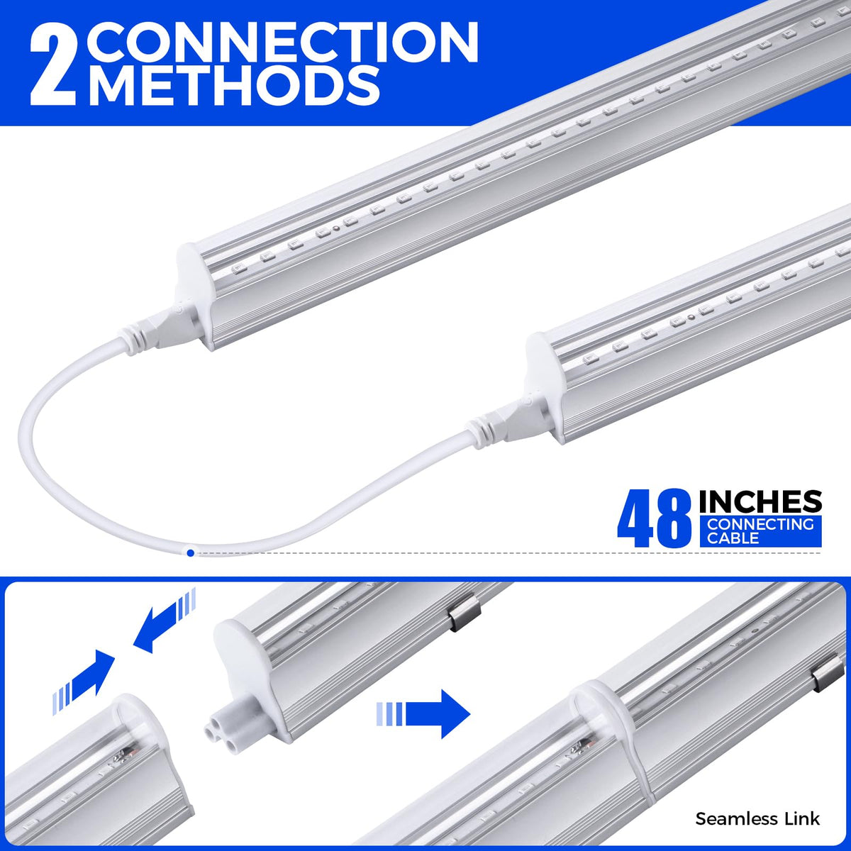 Barrina UV LED Blacklight Bar 4-pack with power cords