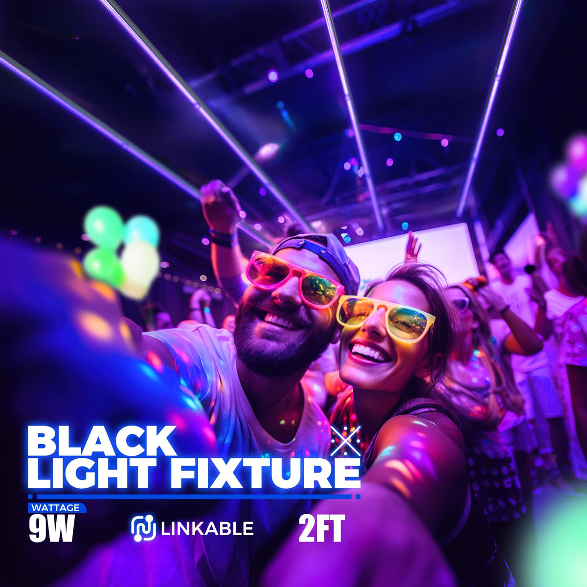 Barrina UV LED Blacklight Bar close-up showing seamless connectors for extended setups.