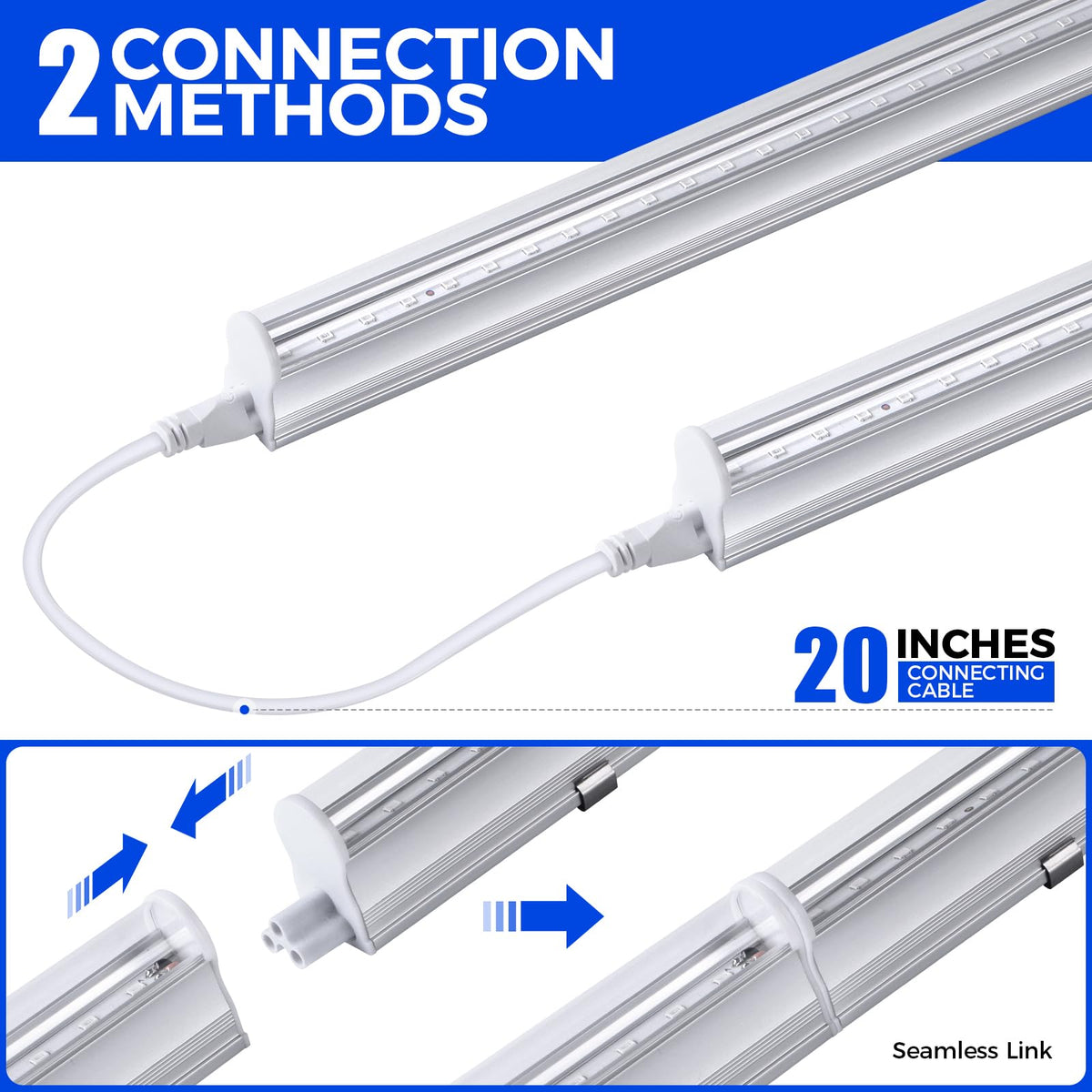 Barrina UV LED Blacklight Bar illuminating a poster with UV glow.