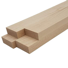 Barrington Hardwoods maple lumber boards front view, kiln-dried for stable, reliable project prep.