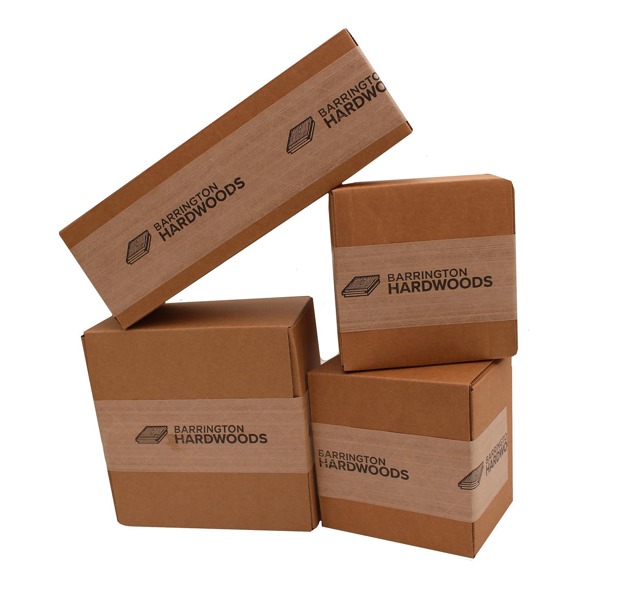 Barrington Hardwoods maple lumber boards stacked pack, easy ordering and safe shipment.