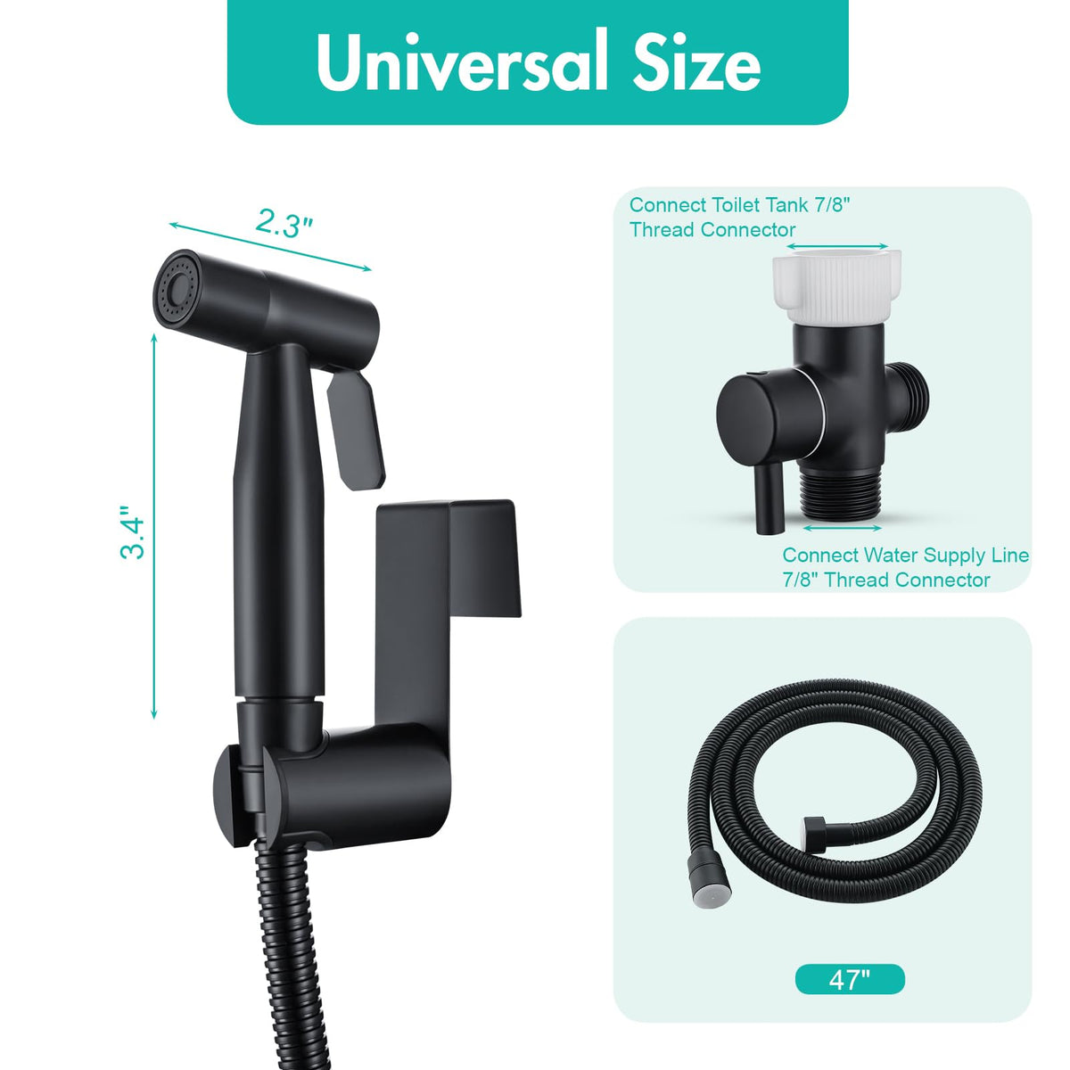 BARROCK 47-inch hose reach enables thorough cleansing
