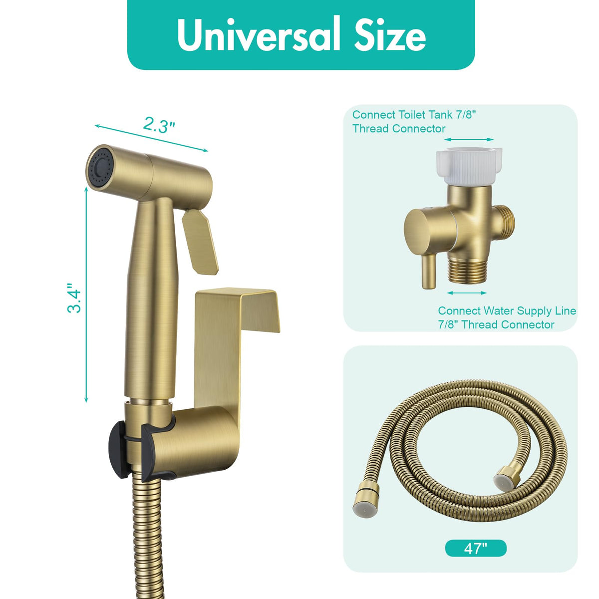 BARROCK 47-inch hose reaches awkward angles for thorough cleaning.
