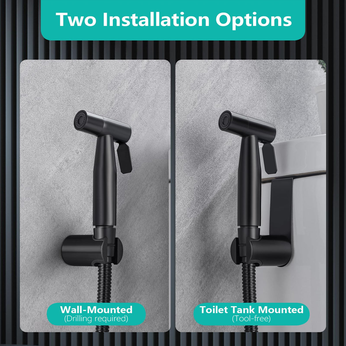 BARROCK bidet sprayer holder-mount demonstrates quick, tool-free installation