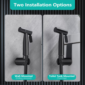 BARROCK bidet sprayer holder-mount demonstrates quick, tool-free installation