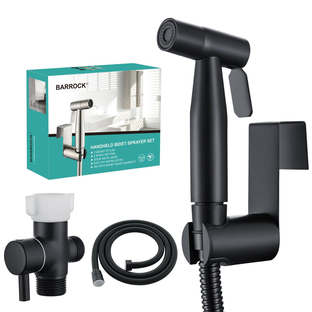 BARROCK bidet sprayer metal body for durable daily cleaning