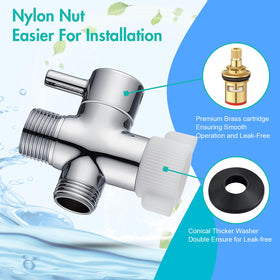 BARROCK brass T-valve ensures a reliable, leak-minimized connection.