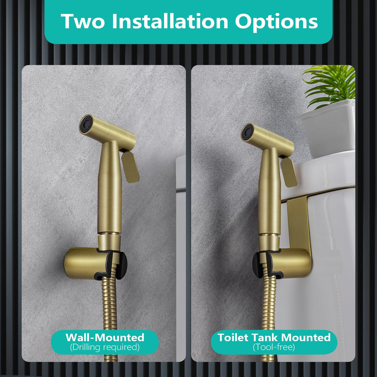 BARROCK brushed brass gold finish resists rust and fingerprints for a stylish bathroom look.