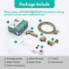 BARROCK multi-use bidet kit suits diaper spraying, feminine hygiene, and pet care.