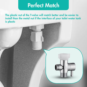 BARROCK tank-mount installation shows quick, tool-free setup on a toilet tank.