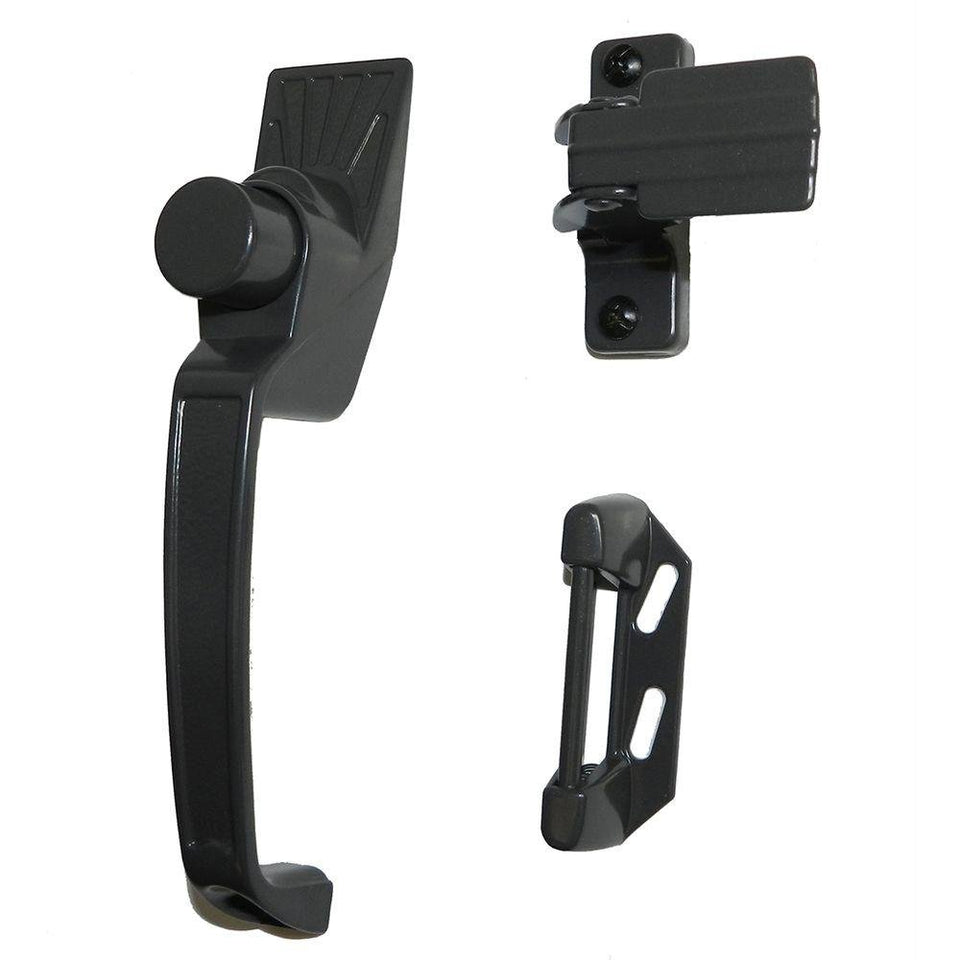 BARTON KRAMER aluminum bronze screen door handle set 327B provides smooth operation and secure latching