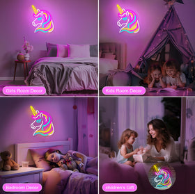 Basaneon Unicorn Neon Sign is a charming decor piece for a girl's bedroom.