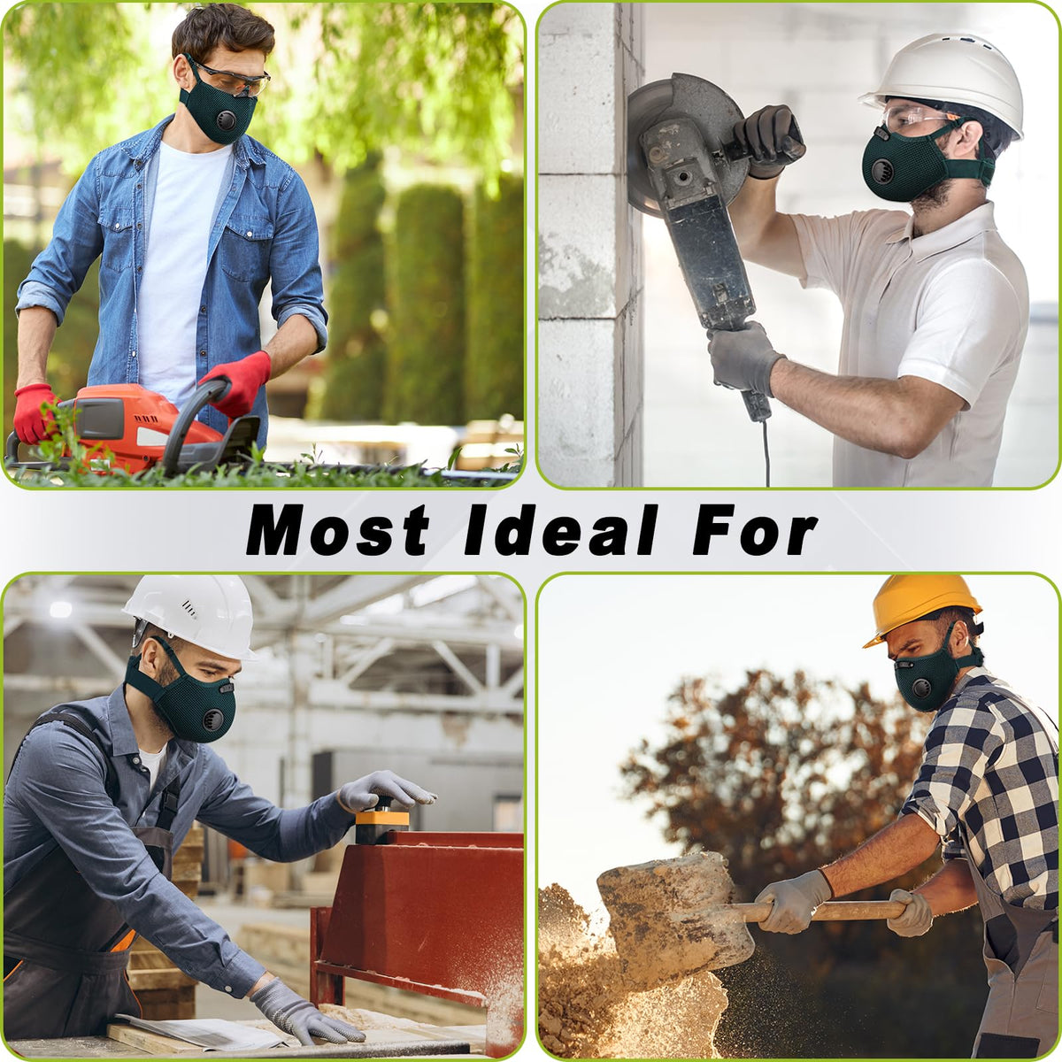 BASE CAMP dust mask color differentiation aids team wear and organization