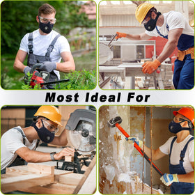 BASE CAMP M Plus mask used for lawn mowing and yard work