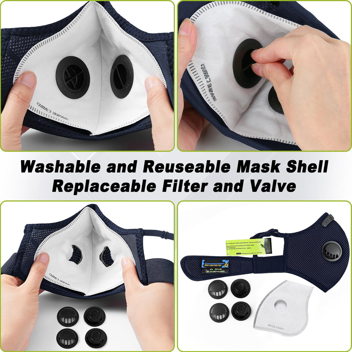 BASE CAMP M Plus is reusable with replaceable filters
