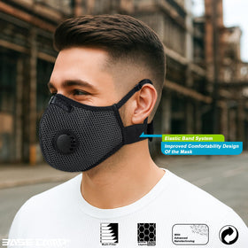 BASE CAMP M Plus side profile showing ergonomic fit and breathable design for long wear.