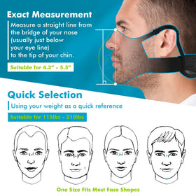 BASE CAMP M Plus nose clip close-up showcases anti-fog support for glasses wearers.