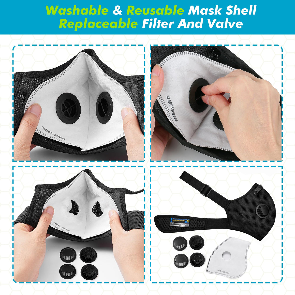 BASE CAMP M PRO dust mask storage bag—compact travel case.