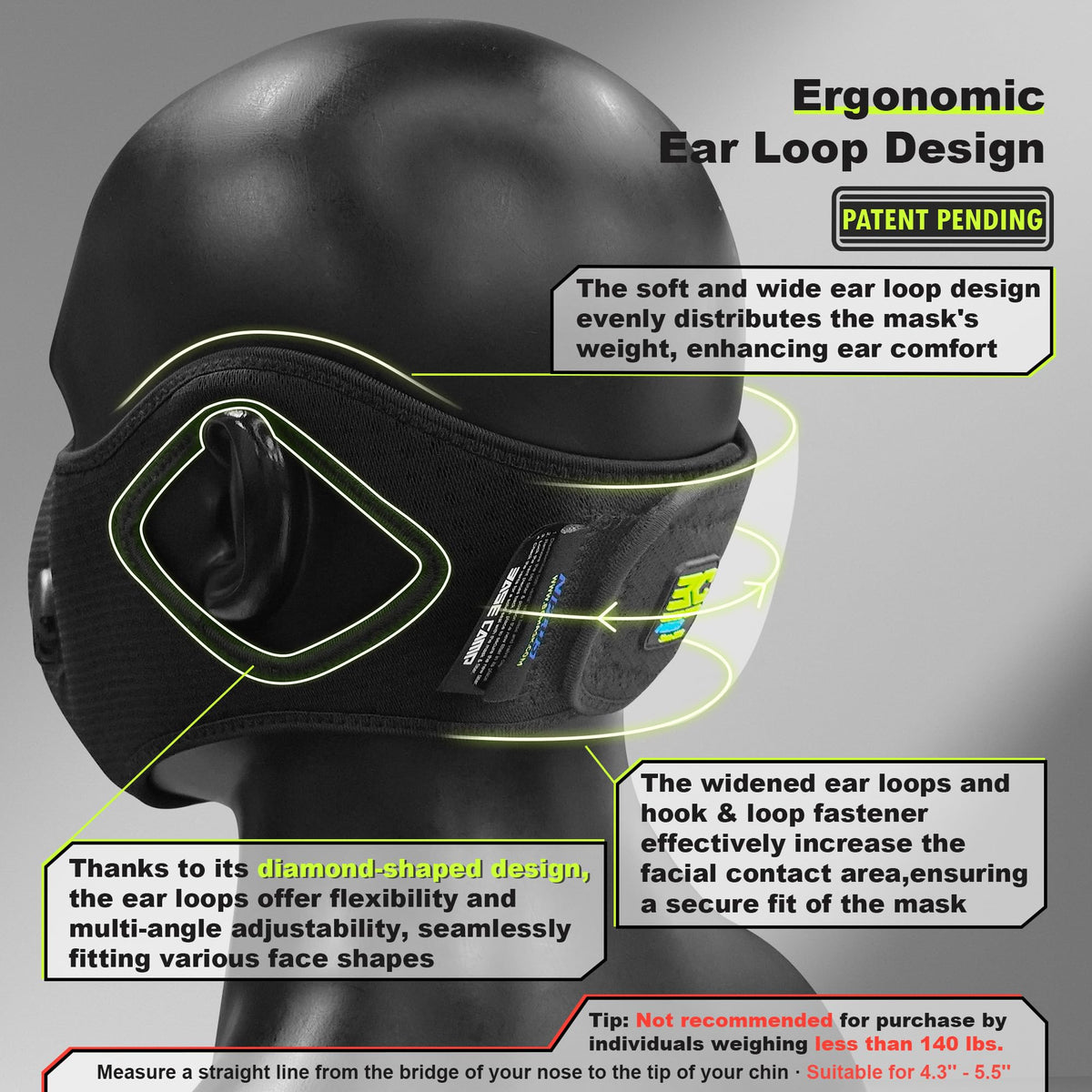 BASE CAMP N Plus six-layer filtration protects against dust and pollen.