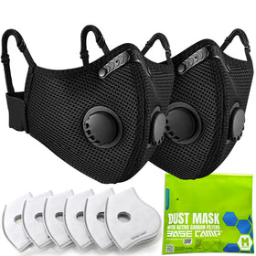 BASE CAMP Upgrade M Plus dust mask front view highlighting breathable, comfortable fit.
