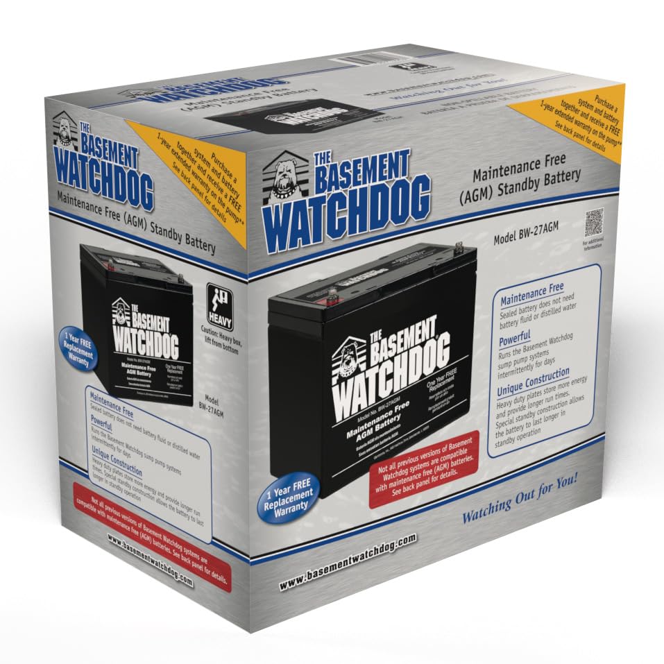 Remote terminal compatibility for older Basement Watchdog models with maintenance-free battery.