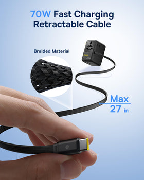 Baseus Enercore CG11 6-in-1 charger powers laptop, tablet, and phone simultaneously.