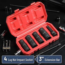 Bates Choice 3-inch extension bar provides reach to tight wheel wells.